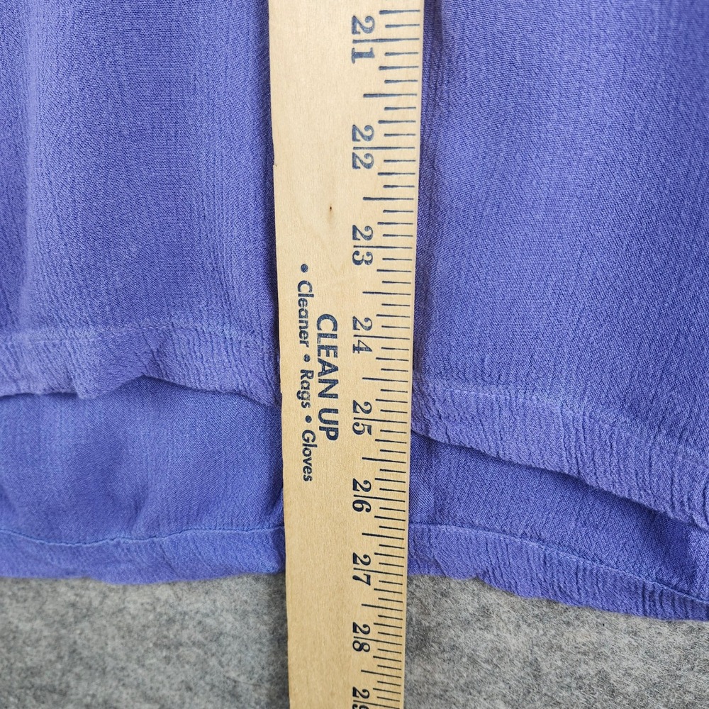 La Cera High-Low Top Womens Medium Purple Tie Dye 3/4 Sleeve Rayon Boho Dip Dye - Picture 5 of 11